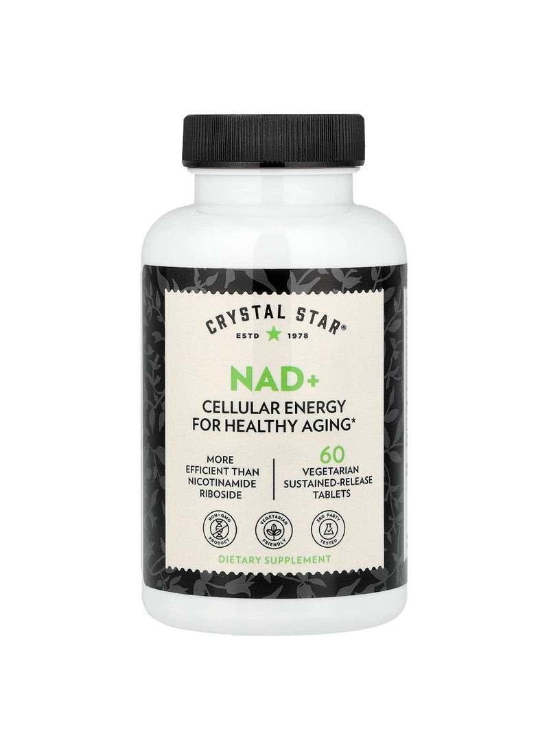 NAD+, 60 Vegetarian Sustained-Release Tablets